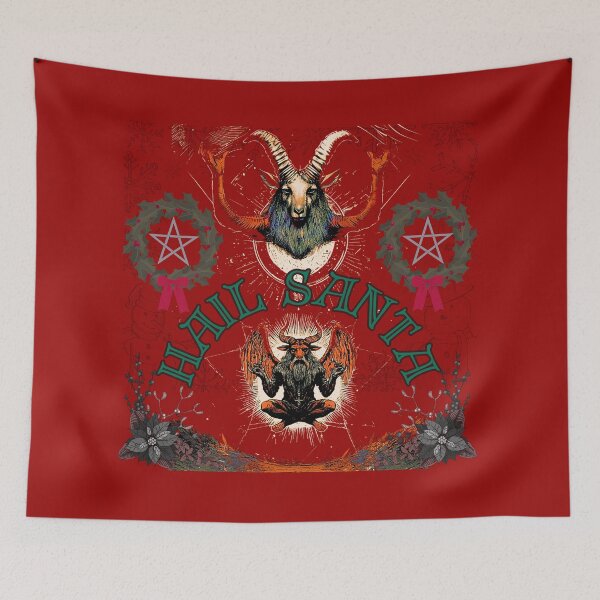 Item preview, Hail Santa / Hail Satan designed and sold by PitchBlackIcon.