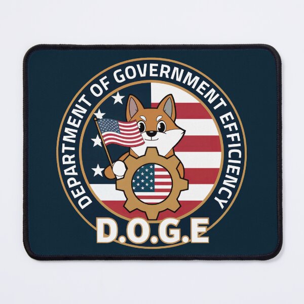 Item preview, American Efficiency Seal - Patriotic Shiba 2024 Print designed and sold by cabana.space.