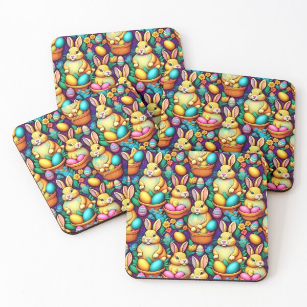 Item preview, Easter Bunnies: A playful pattern featuring cartoon Easter Bunnies in baskets of all shapes and sizes. designed and sold by Grang Art Artistic Designs.