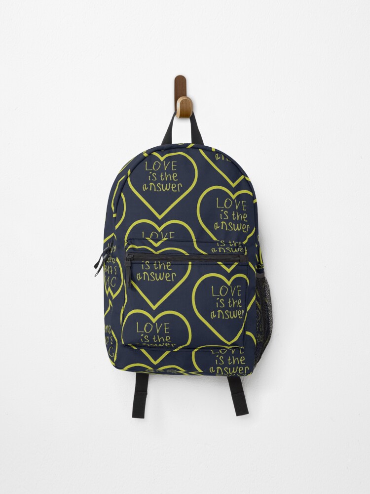 Thumbnail 1 of 3, Backpack, Love is the Answer designed and sold by kinpirks.