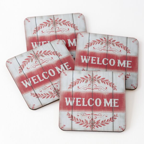 Item preview, WELCOME Stressed Wood Sign Sticker designed and sold by carlarmes.