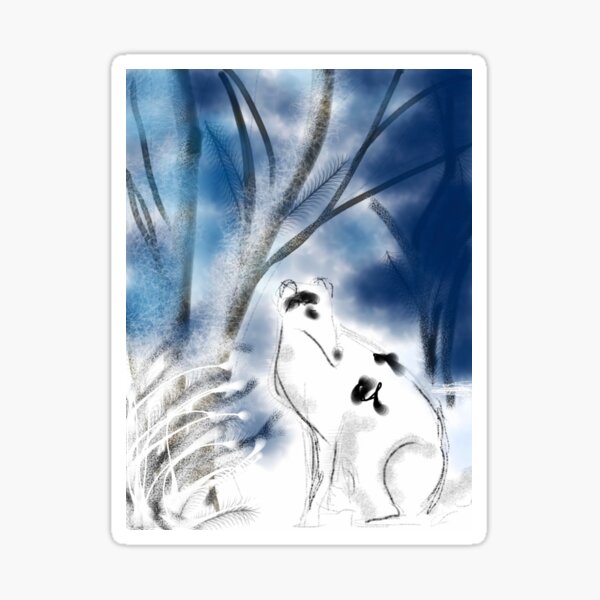 Beautiful Borzoi in Snow Sticker