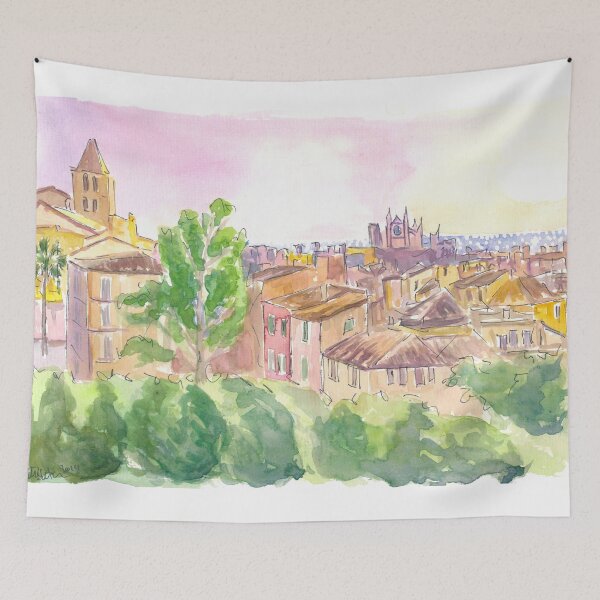 Item preview, Palma de Mallorca Panoramic City View with La Creu and La Seu designed and sold by artshop77.