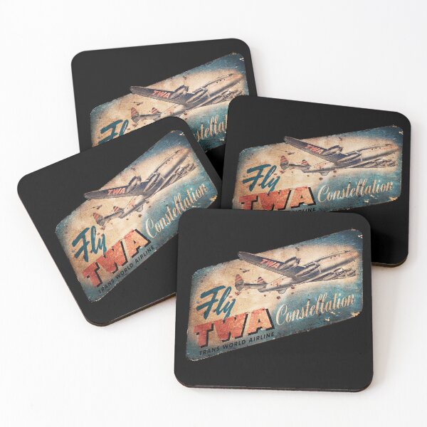 Item preview, Fly TWA Constellation - Vintage Travel Sticker, Authentic, Distressed designed and sold by Offset Vinyl Film.