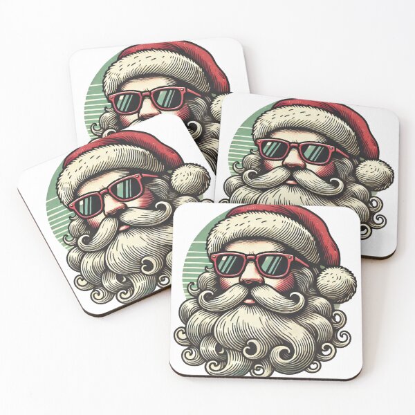 Item preview, Cool Santa with Sunglasses and Mustache designed and sold by lubushop1.