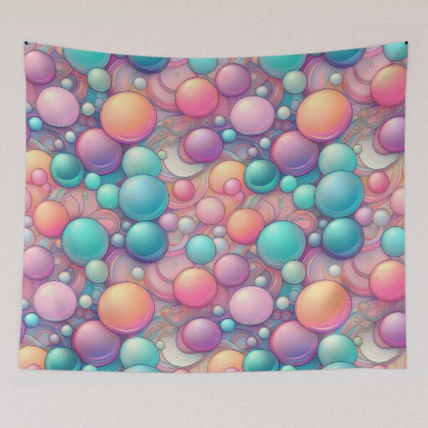 Item preview, Bubbly Bliss: A cheerful pattern with colorful bubbles floating in a sky of endless possibilities. designed and sold by Grang Art Artistic Designs.