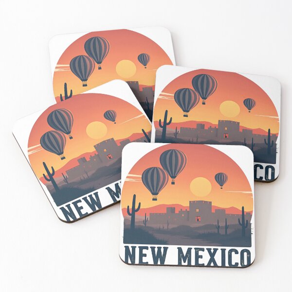 Item preview, New Mexico Hot Air Balloon Sunset - Land of Enchantment designed and sold by CyberPeakZ.