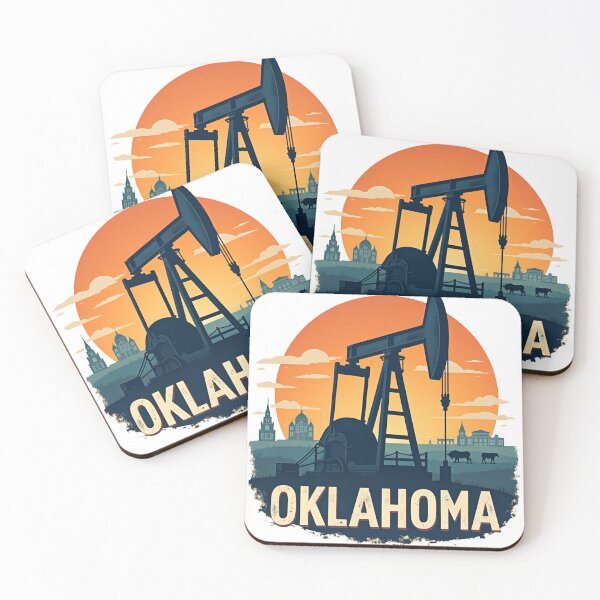 Item preview, Oklahoma Oilfield Sunset - Heartland Heritage designed and sold by CyberPeakZ.
