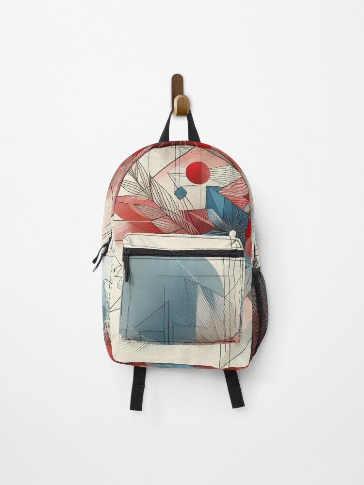 Thumbnail 1 of 3, Backpack, Pastel Abstract Floral designed and sold by GraphicsClub.