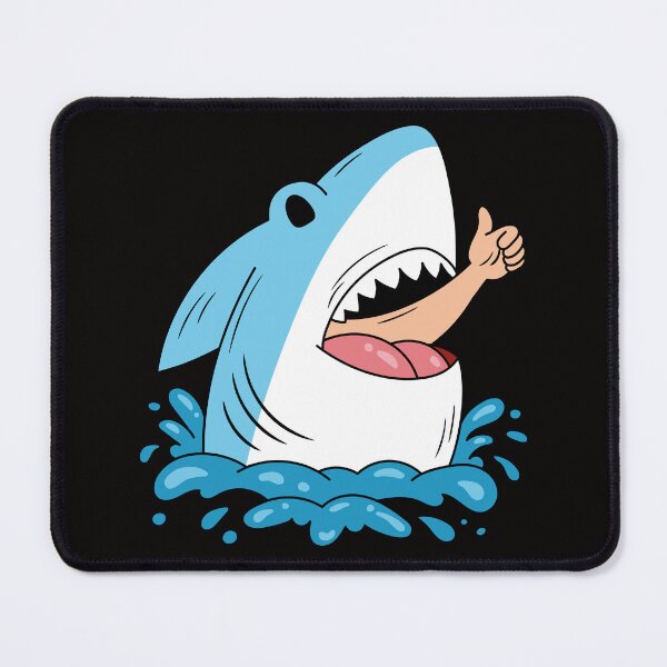 Item preview, Funny Shark Thumbs-Up Cartoon Design  designed and sold by DrawHandArt.