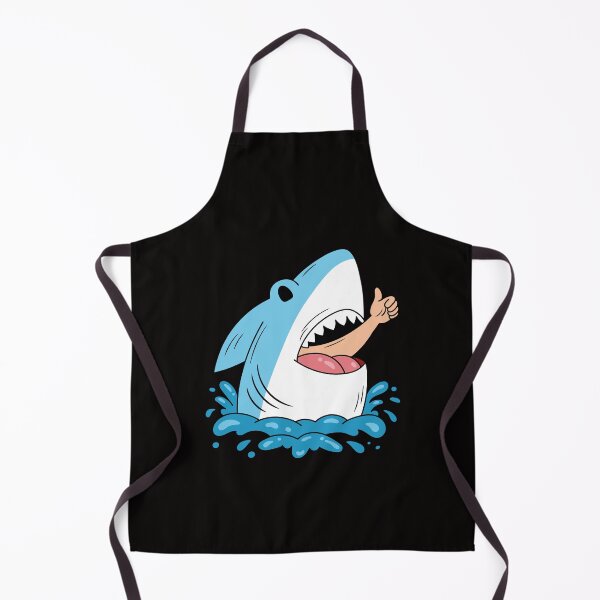 Item preview, Funny Shark Thumbs-Up Cartoon Design designed and sold by DrawHandArt.