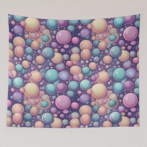 Item preview, Bubble Dreams: A cheerful pattern with colorful bubbles floating in a sky of endless possibilities. designed and sold by Grang Art Artistic Designs.