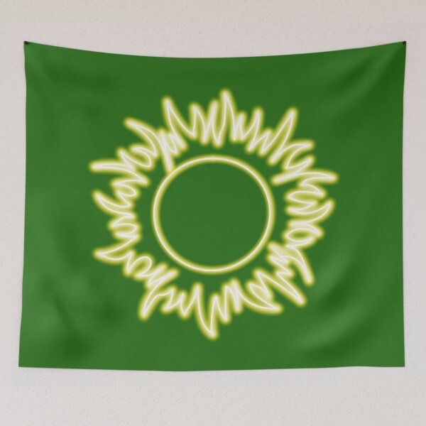 Item preview, Neon effect sun design #1 green background designed and sold by PEB-creative24.