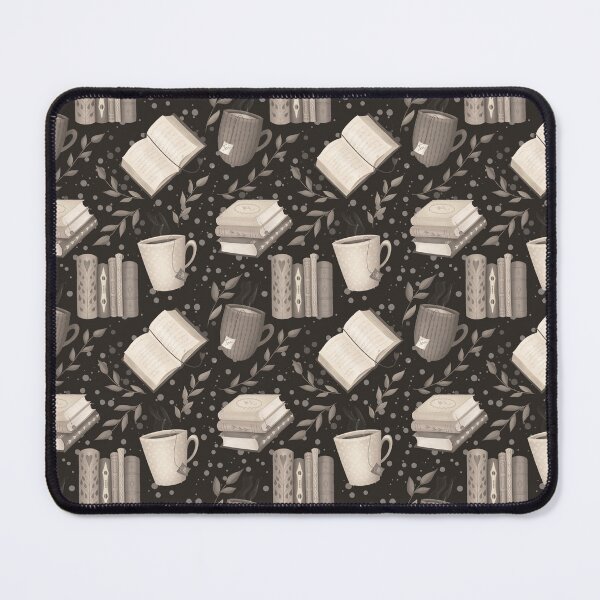 Item preview, Book Lovers Pattern in Dark Neutrals designed and sold by AnnikaisDrawing.