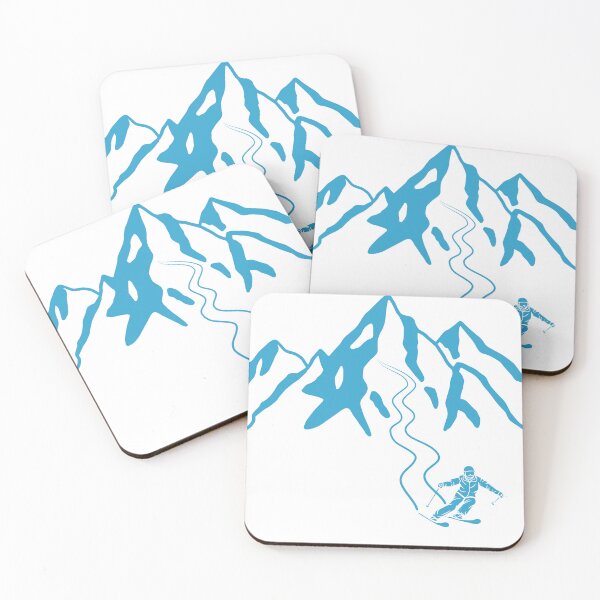 Item preview, Ski lines, ski season blue designed and sold by lose-your-smile.