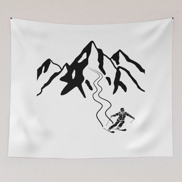 Item preview, Ski lines, ski season black designed and sold by lose-your-smile.