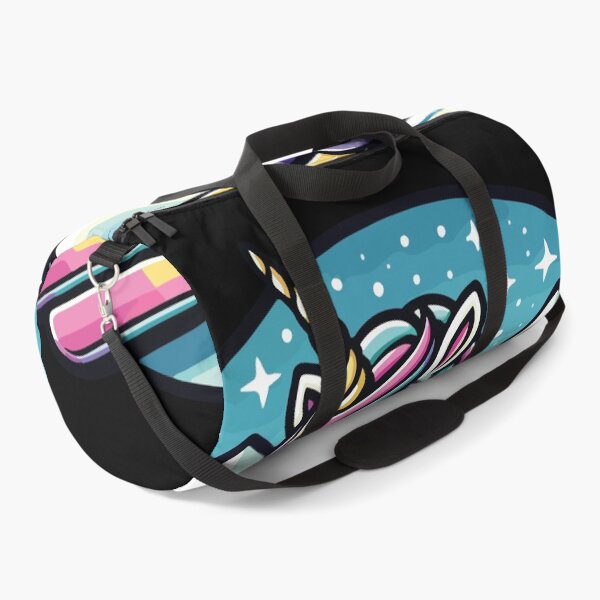 Item preview, Adorable Unicorn Cartoon Art Magical Skiing in Winter  designed and sold by DrawHandArt.