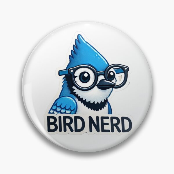 Item preview, Bird Nerd Blue Jay with glasses designed and sold by BrinaandPops.