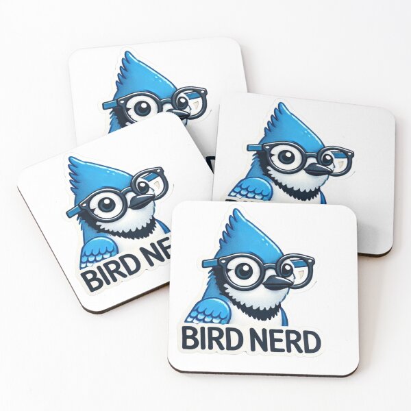 Item preview, Bird Nerd Blue Jay with glasses designed and sold by BrinaandPops.