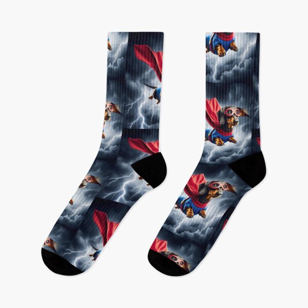 Item preview, Superhero Dachshund: Tiny Hero, Big Bark designed and sold by AIrtisticPrints.