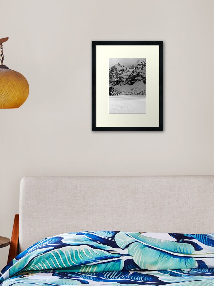 Thumbnail 2 of 7, Framed Art Print, Majestic View of Morskie Oko - Tatras Polish - Poland - B&W designed and sold by SimonGA.