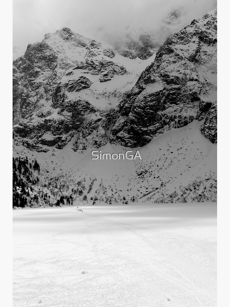 Thumbnail 7 of 7, Framed Art Print, Majestic View of Morskie Oko - Tatras Polish - Poland - B&W designed and sold by SimonGA.