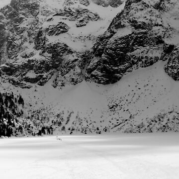 Artwork thumbnail, Majestic View of Morskie Oko - Tatras Polish - Poland - B&W by SimonSW