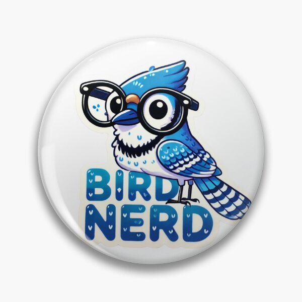 Item preview, Bird Nerd Blue Jay with glasses designed and sold by BrinaandPops.