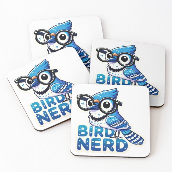 Item preview, Bird Nerd Blue Jay with glasses designed and sold by BrinaandPops.