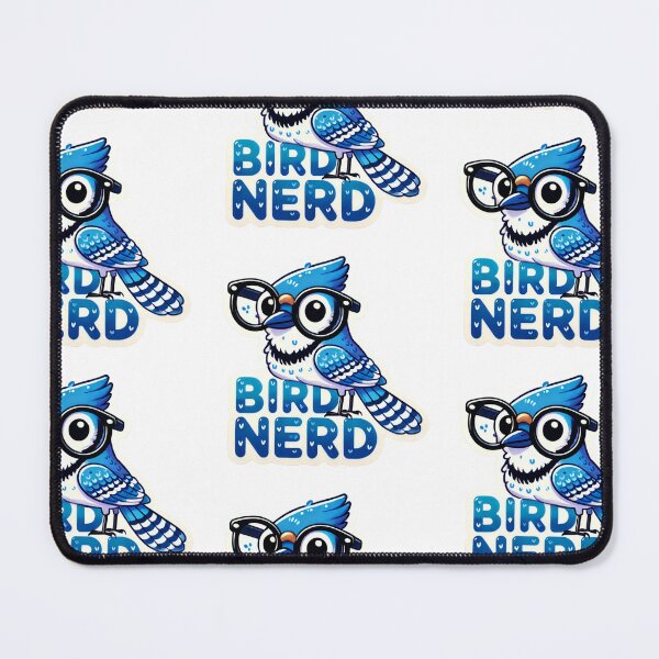 Item preview, Bird Nerd Blue Jay with glasses designed and sold by BrinaandPops.