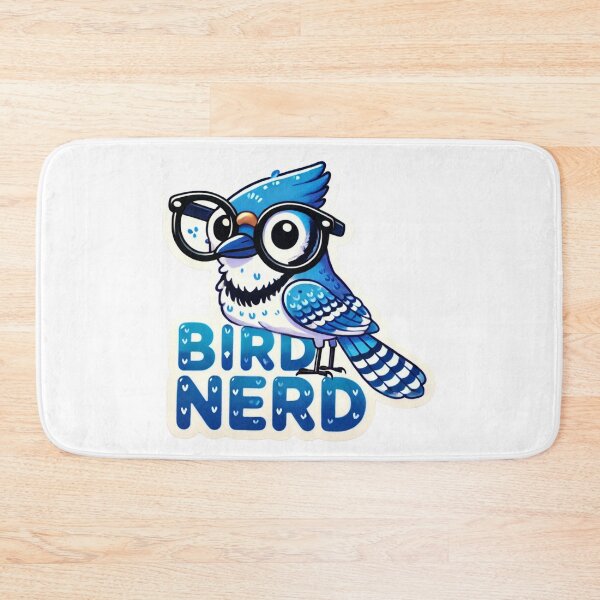 Item preview, Bird Nerd Blue Jay with glasses designed and sold by BrinaandPops.