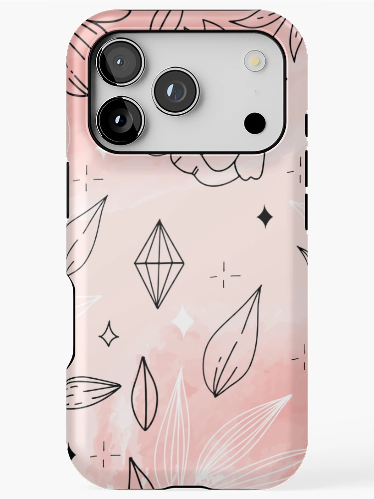 Thumbnail 1 of 4, iPhone Case, Pink Flower Background designed and sold by TrueMotion.