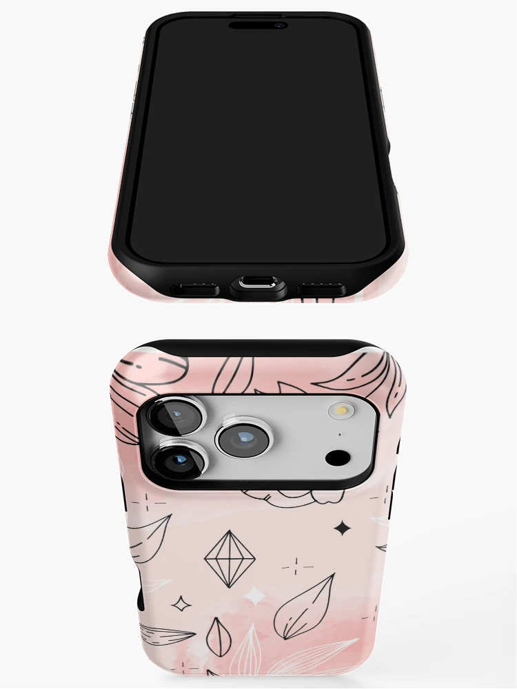Thumbnail 3 of 4, iPhone Case, Pink Flower Background designed and sold by TrueMotion.