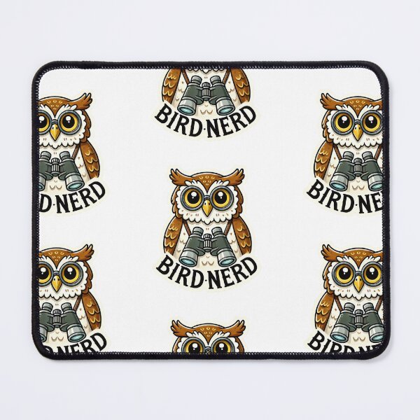 Item preview, Bird Nerd Wise Owl with glasses and binoculars designed and sold by BrinaandPops.
