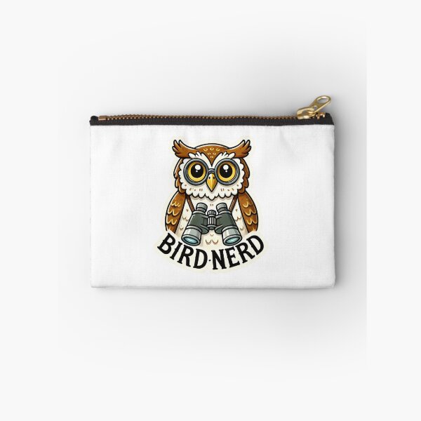 Item preview, Bird Nerd Wise Owl with glasses and binoculars designed and sold by BrinaandPops.