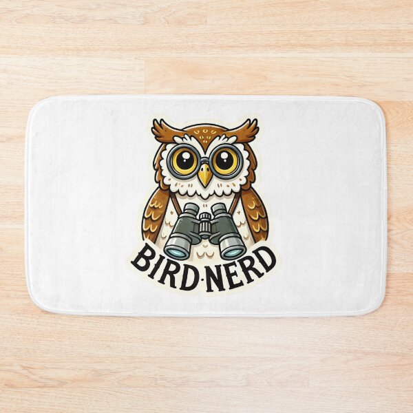 Item preview, Bird Nerd Wise Owl with glasses and binoculars designed and sold by BrinaandPops.