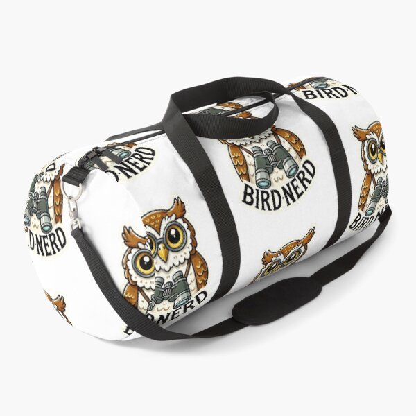 Item preview, Bird Nerd Wise Owl with glasses and binoculars designed and sold by BrinaandPops.