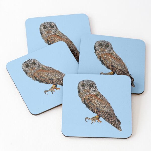 Item preview, Eurasian Scops-Owl Black Alternate Design  designed and sold by designsasstultd.