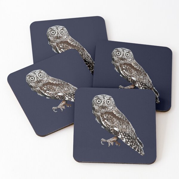 Item preview, Eurasian Scops-Owl White Alternate Design  designed and sold by designsasstultd.
