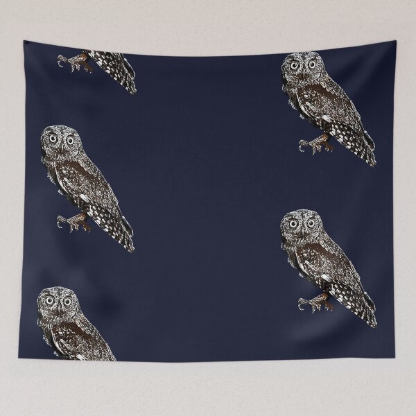 Item preview, Eurasian Scops-Owl White Alternate Design  designed and sold by designsasstultd.