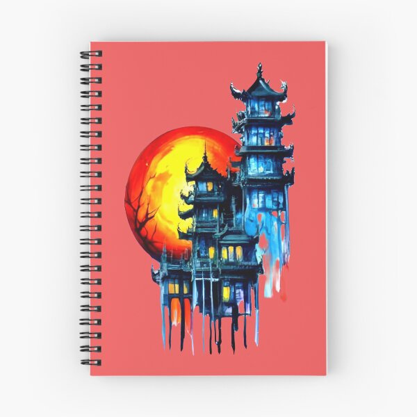 Item preview, Red Sun Pagoda Night designed and sold by NiRia Spot.
