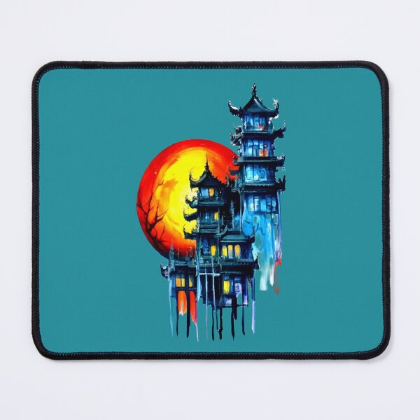 Item preview, Red Sun Pagoda Night designed and sold by NiRia Spot.