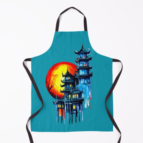 Item preview, Red Sun Pagoda Night designed and sold by NiRia Spot.
