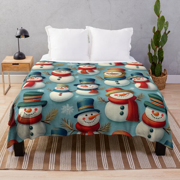 Item preview, Frosty Friends: A cheerful pattern featuring snowmen with big smiles, surrounded by snowflakes and wintery scenes. designed and sold by Grang Art Artistic Designs.