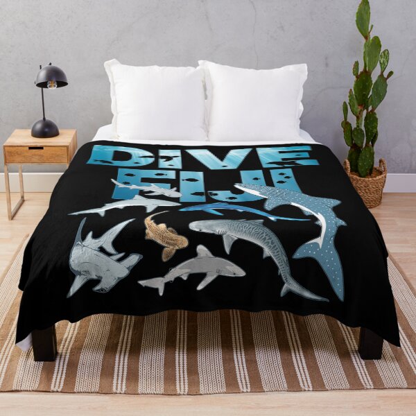 Item preview, whale shark tiger shark bull shark hammerhead shark Fiji designed and sold by NicGrayGraphic.