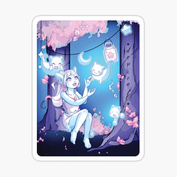 Item preview, CandiCat Ghost Girl & Ghost Cats • Variant 1 • 2024 designed and sold by Devi Cat.