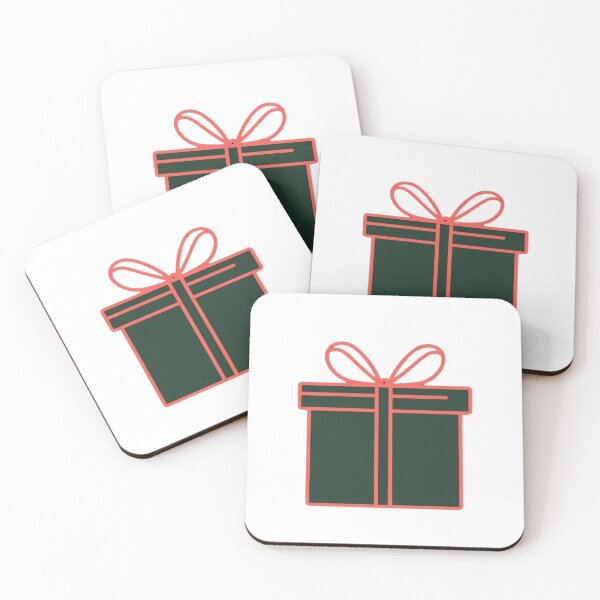 Item preview, Minimalist Green Gift Box Outline with Ribbon Holiday Design designed and sold by gk-creations.