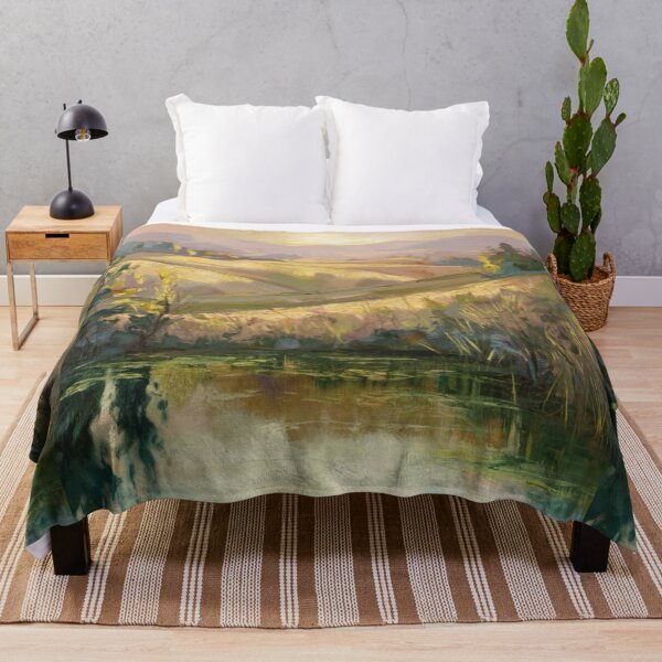 Item preview, Serene French Countryside Landscape at Dawn. Art By Carraann designed and sold by CARRAANN.