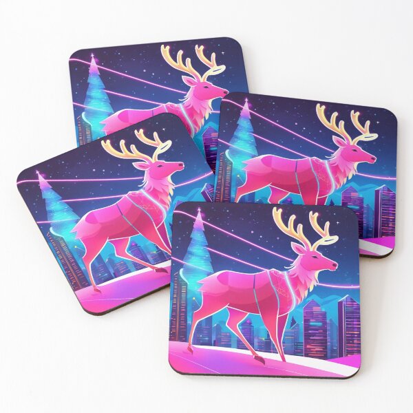 Item preview, Beautiful pink neon reindeer!  designed and sold by Cookbeat.