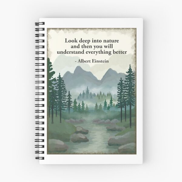 Item preview, Look deep into nature and then you will understand everything better - Albert Einstein quote designed and sold by Scat the cat.